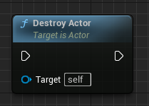 Destroy Actor blueprint node