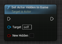 Set Actor Hidden In Game blueprint node