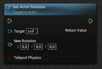 Set Actor Rotation blueprint node