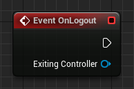 Event OnLogout blueprint node