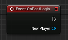 Event OnPostLogin blueprint node