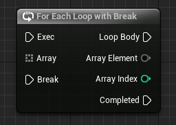 For Each Loop with Break blueprint node