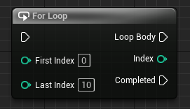 For Loop blueprint node