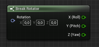 Break Rotator blueprint node