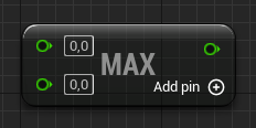 Max (Float) blueprint node