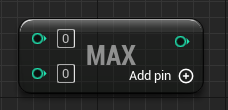 Max (Int) blueprint node