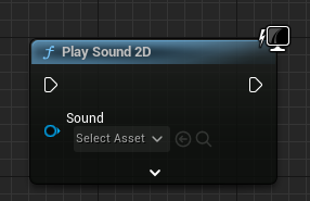 Play Sound 2D blueprint node