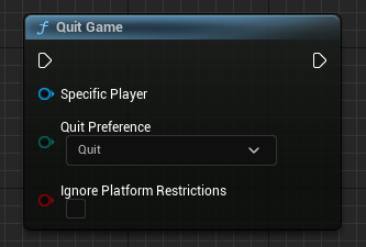 Quit Game blueprint node